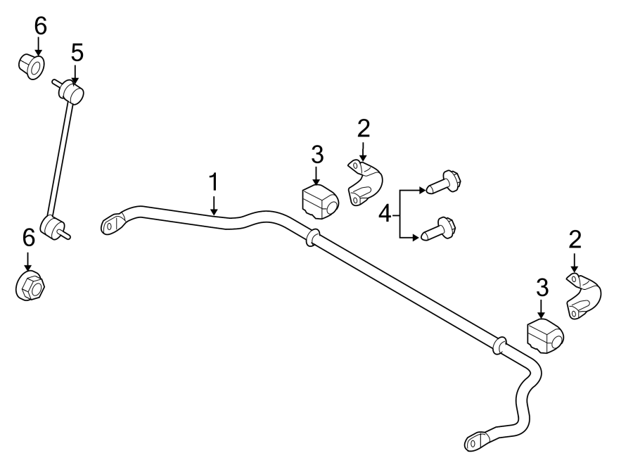 Diagram REAR SUSPENSION. STABILIZER BAR & COMPONENTS. for your Land Rover