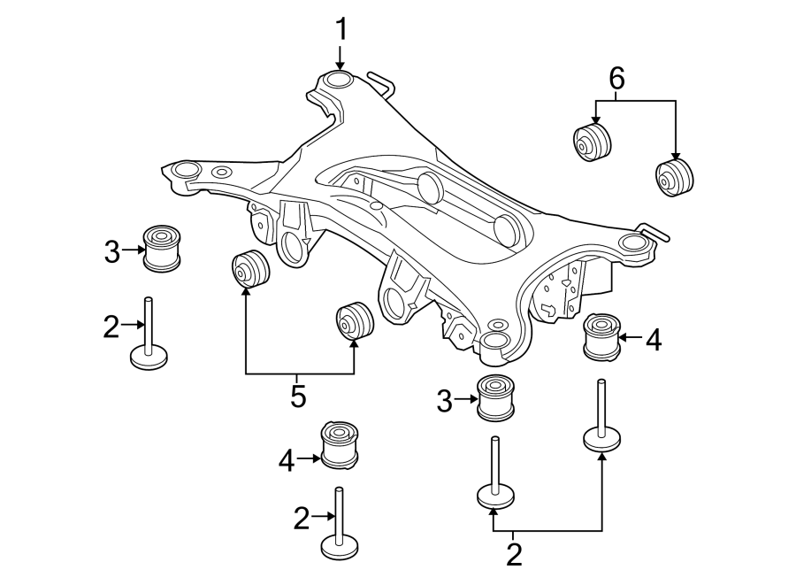 Diagram REAR SUSPENSION. SUSPENSION MOUNTING. for your Land Rover