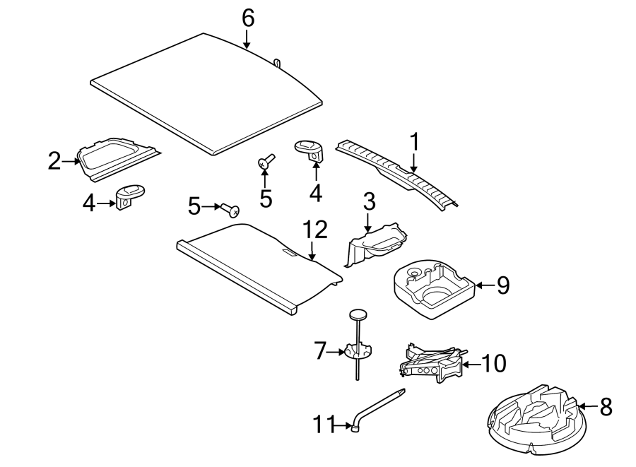 Diagram REAR BODY & FLOOR. INTERIOR TRIM. for your 2008 Land Rover Range Rover  HSE Sport Utility 