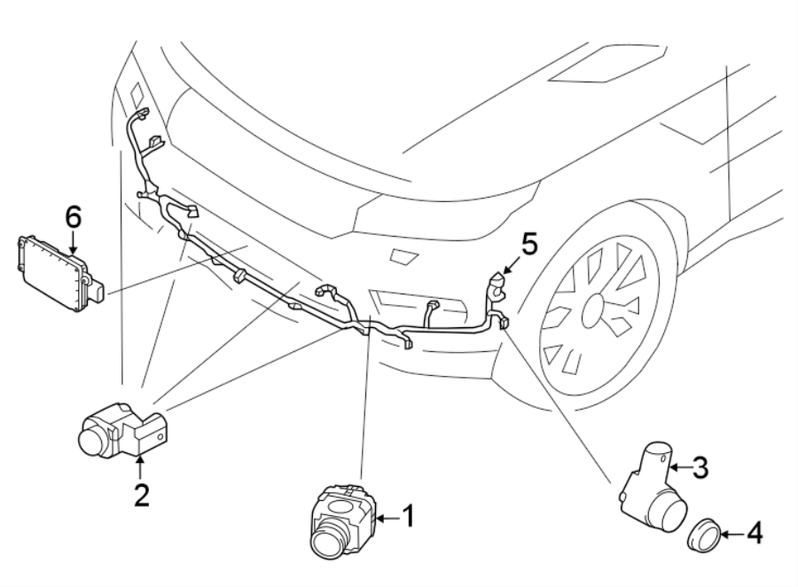 Diagram FRONT BUMPER. ELECTRICAL COMPONENTS. for your Land Rover