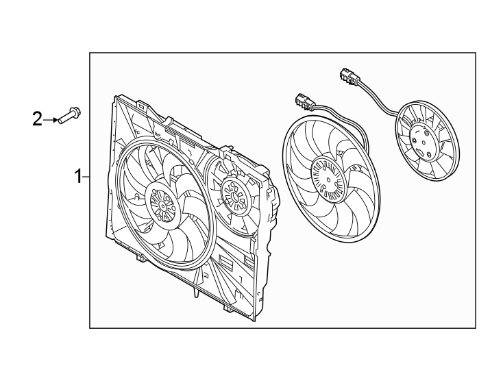 Diagram COOLING FAN. for your 2021 Land Rover Range Rover Sport 3.0L Td6 V6 DIESEL A/T 4WD SE Sport Utility 