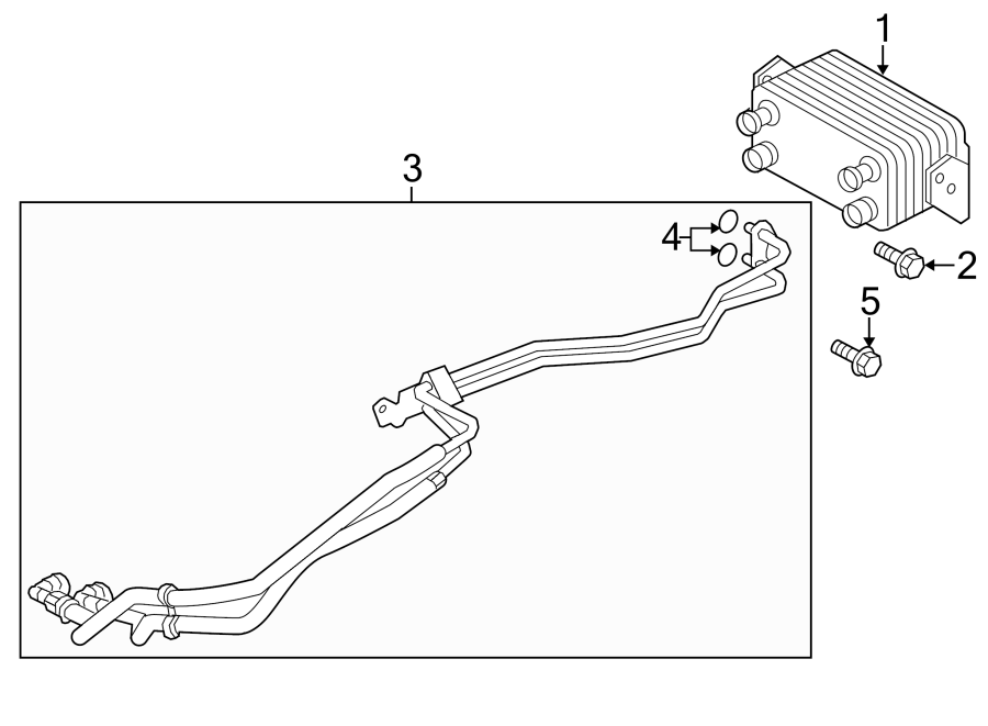 Diagram TRANS OIL COOLER. for your 1996 Land Rover