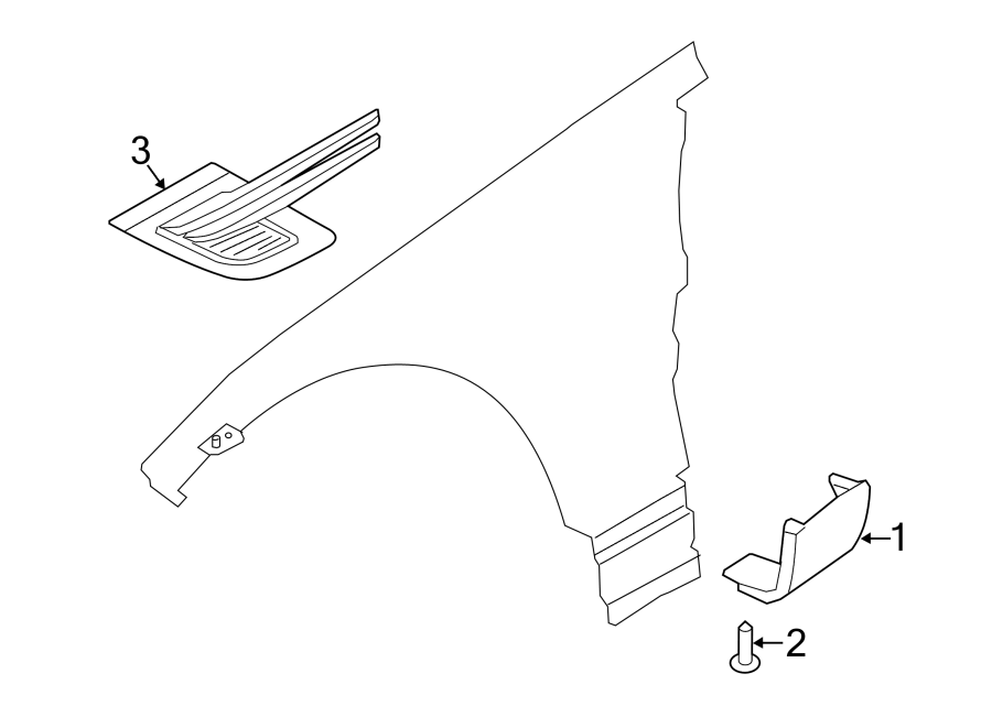 Diagram FENDER. EXTERIOR TRIM. for your 2023 Land Rover Defender 110   