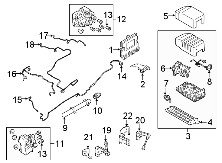 Diagram RIDE CONTROL COMPONENTS. for your 2016 Land Rover LR4  HSE Sport Utility 