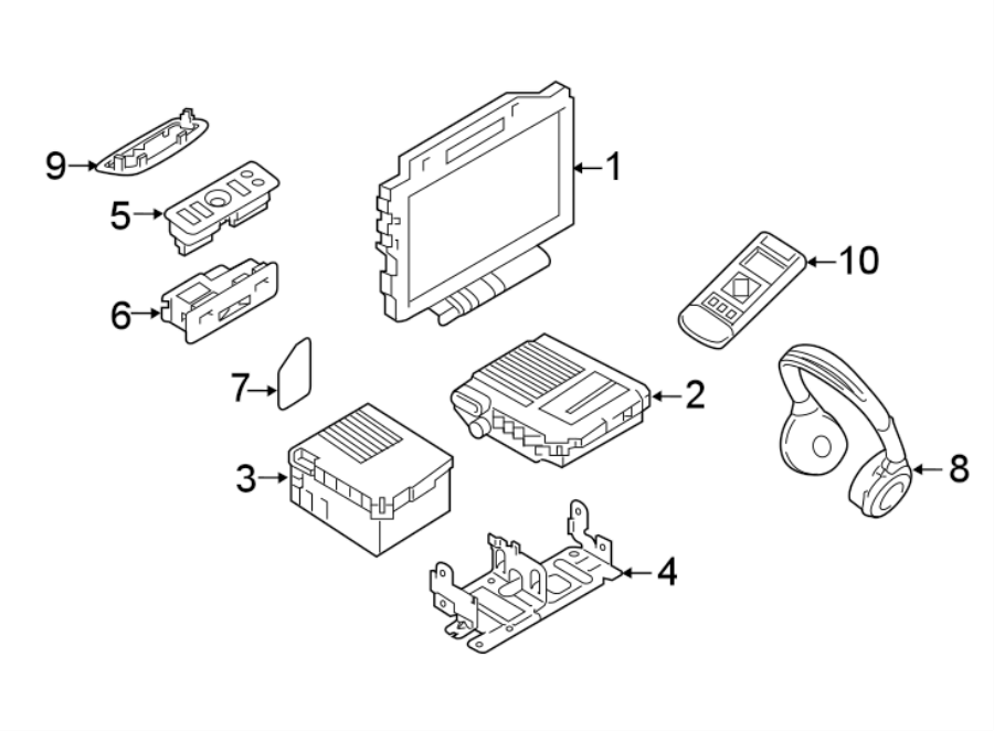 Diagram ENTERTAINMENT SYSTEM COMPONENTS. for your 2018 Land Rover Range Rover Sport   