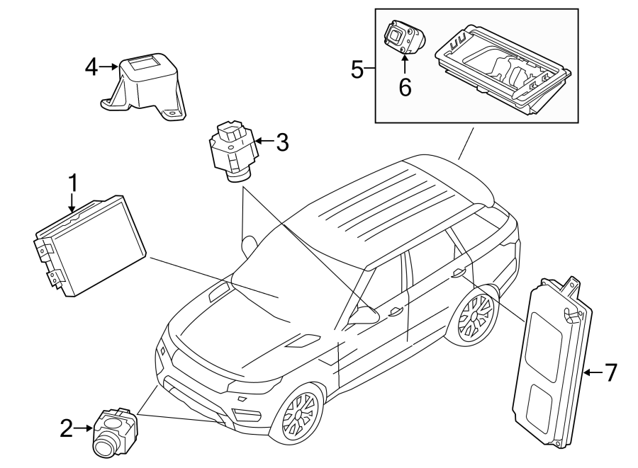 Diagram ELECTRICAL COMPONENTS. for your 2004 Land Rover Range Rover   