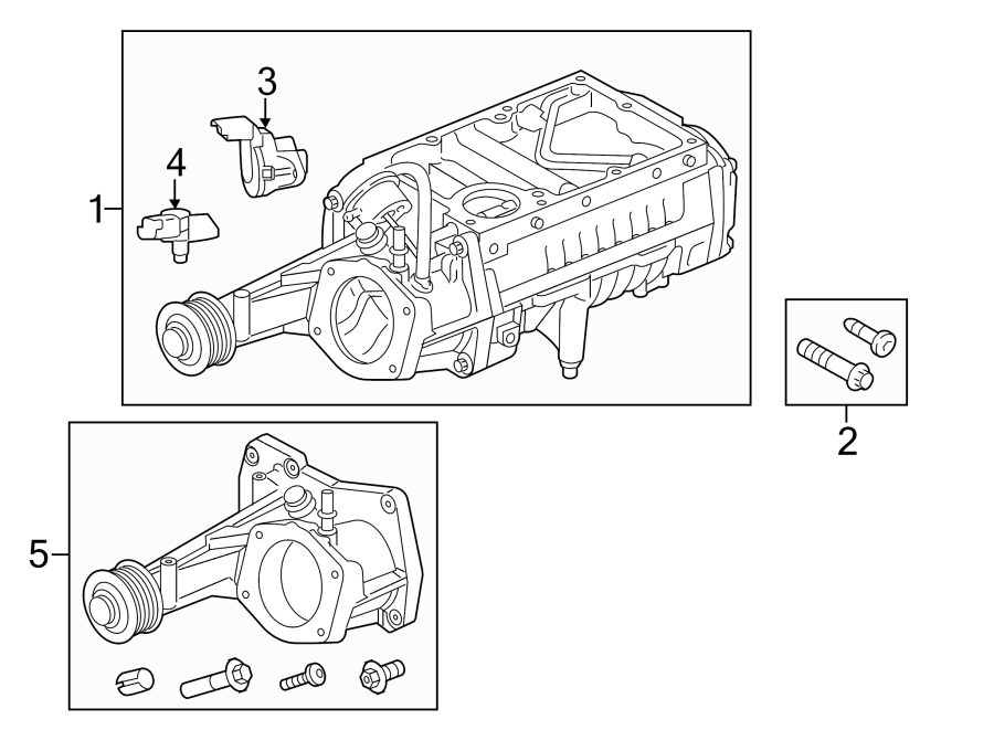 Diagram Supercharger & components. for your 2021 Land Rover Range Rover Sport 2.0L Ingenium PLUG-IN HYBRID EV-GAS (PHEV) A/T 4WD Autobiography Sport Utility 