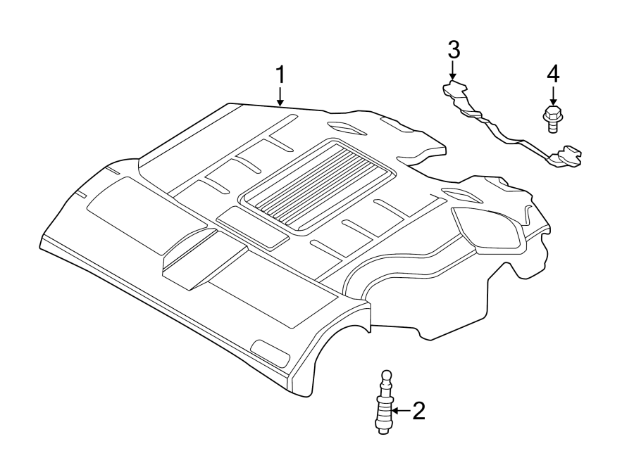 Diagram ENGINE APPEARANCE COVER. for your 2018 Land Rover Range Rover Sport  Supercharged Dynamic Sport Utility 