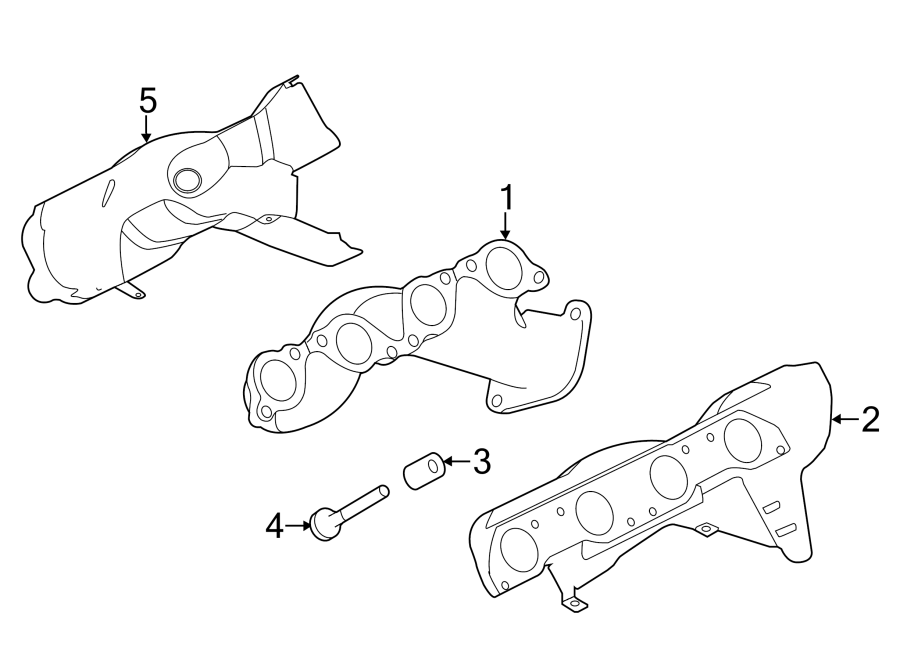 Diagram EXHAUST SYSTEM. MANIFOLD. for your 2015 Land Rover Range Rover Sport   