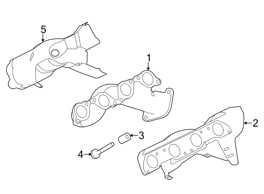 Diagram EXHAUST SYSTEM. MANIFOLD. for your 2023 Land Rover Range Rover Sport   