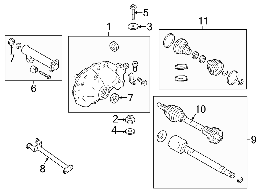 Diagram FRONT SUSPENSION. CARRIER & FRONT AXLES. for your 2013 Land Rover Range Rover   