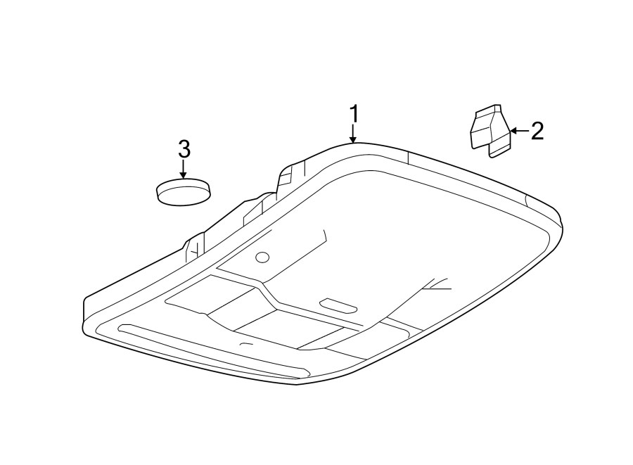 Full size assembly image of OVERHEAD CONSOLE. (1/1)