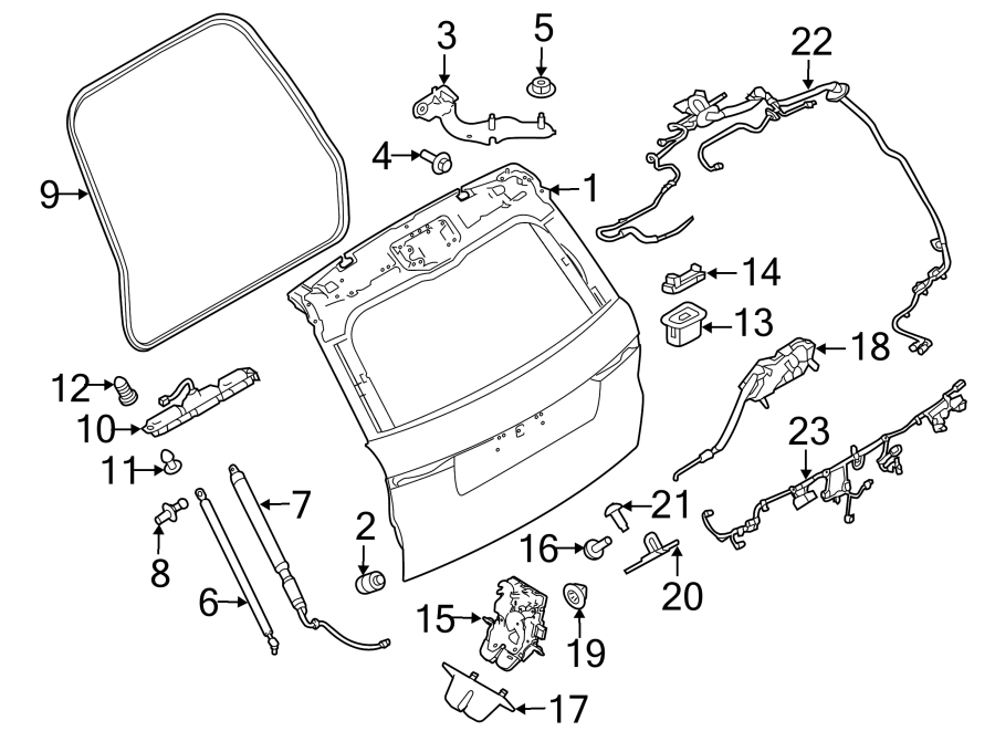 Diagram GATE & HARDWARE. for your 2017 Land Rover Range Rover Sport   