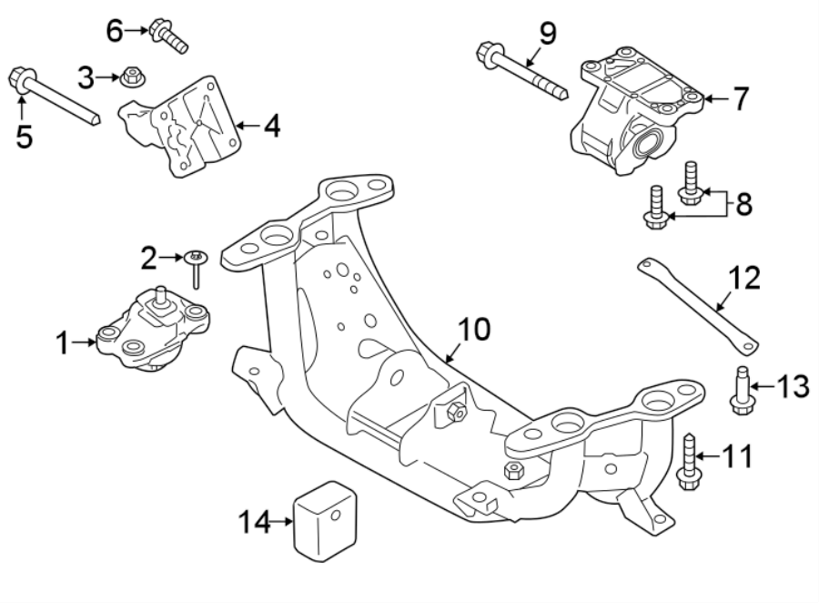 Diagram ENGINE & TRANS MOUNTING. for your 2022 Land Rover Defender 110  Base Sport Utility 