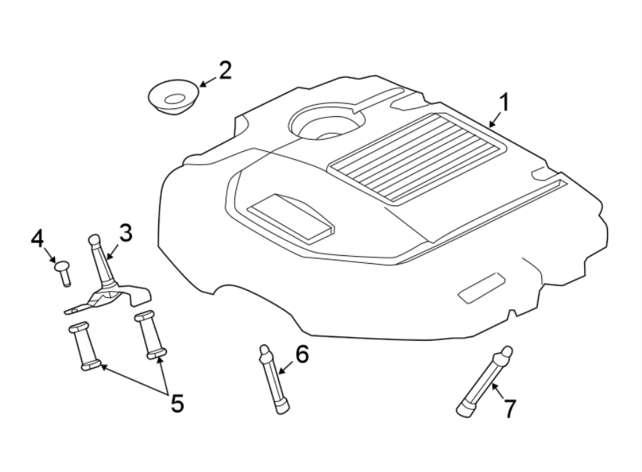 Diagram Engine appearance cover. for your Land Rover