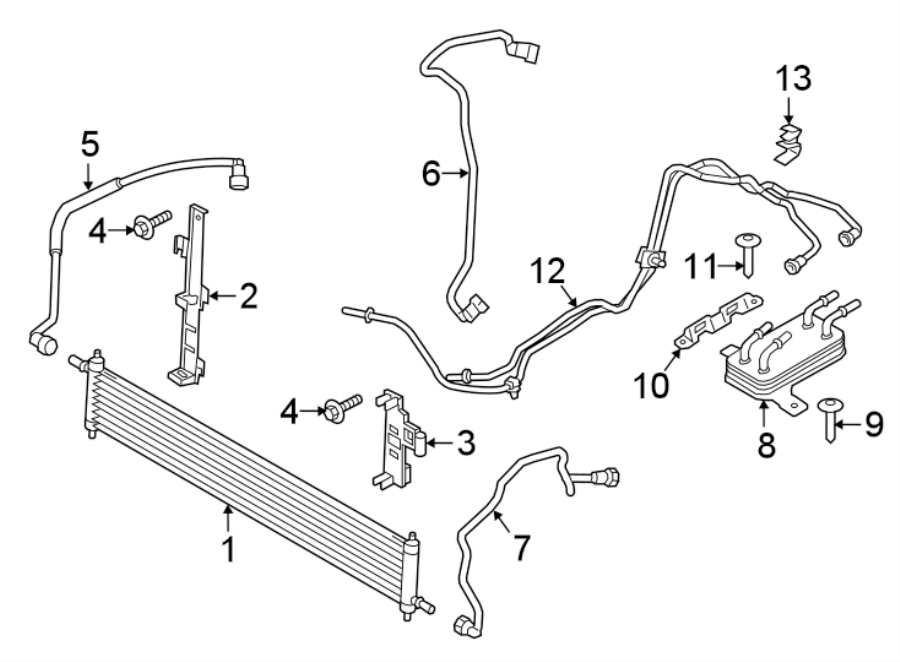 Diagram RADIATOR & COMPONENTS. for your 2016 Land Rover Range Rover Sport   