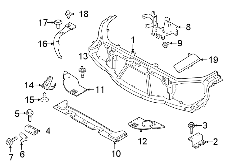 Diagram Radiator support. for your 2009 Land Rover Range Rover   