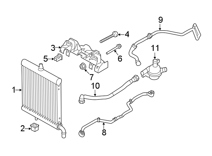 Diagram Radiator & components. for your Land Rover Range Rover Sport  