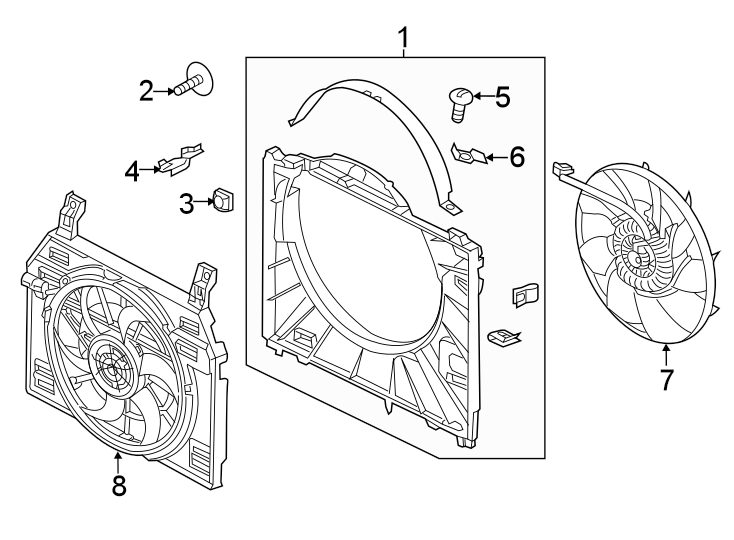 Diagram Cooling fan. for your Land Rover Range Rover Sport  