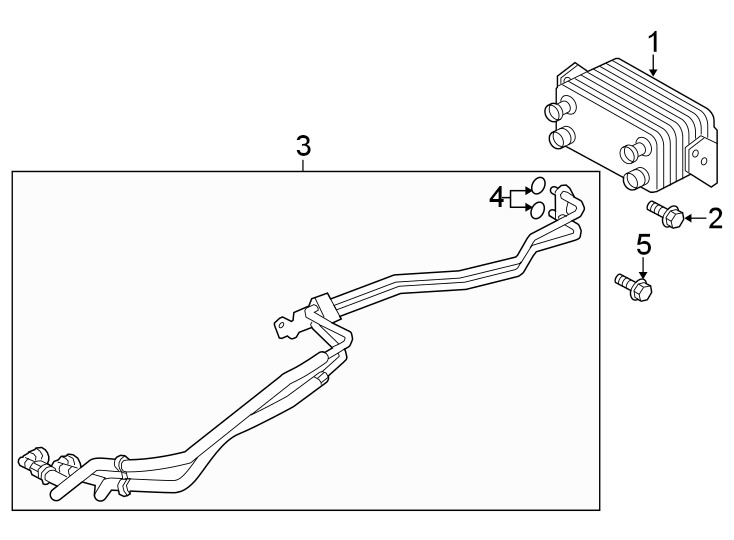 Diagram TRANS oil cooler. for your Land Rover