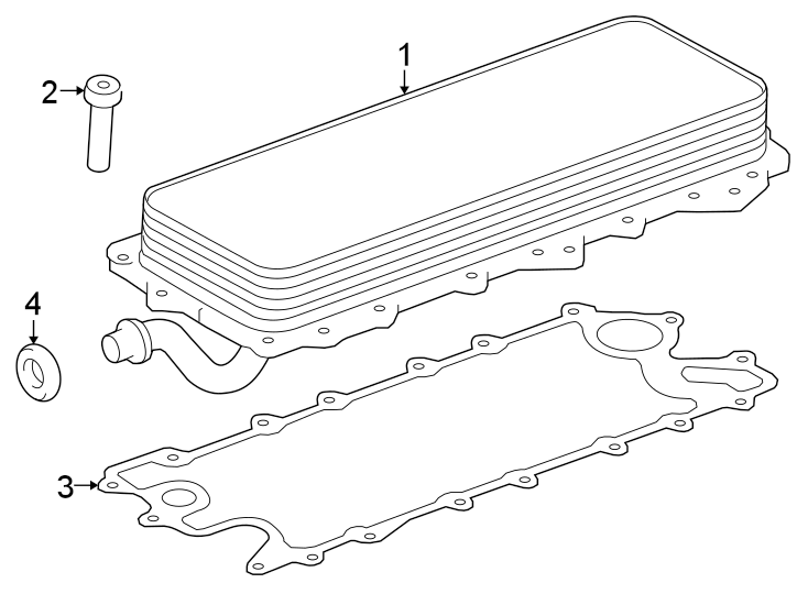 Diagram Engine oil cooler. for your 2020 Land Rover Range Rover Sport 5.0L V8 A/T AWD Autobiography Dynamic Sport Utility 