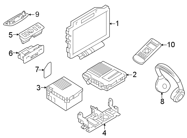 Diagram Entertainment system components. for your Land Rover