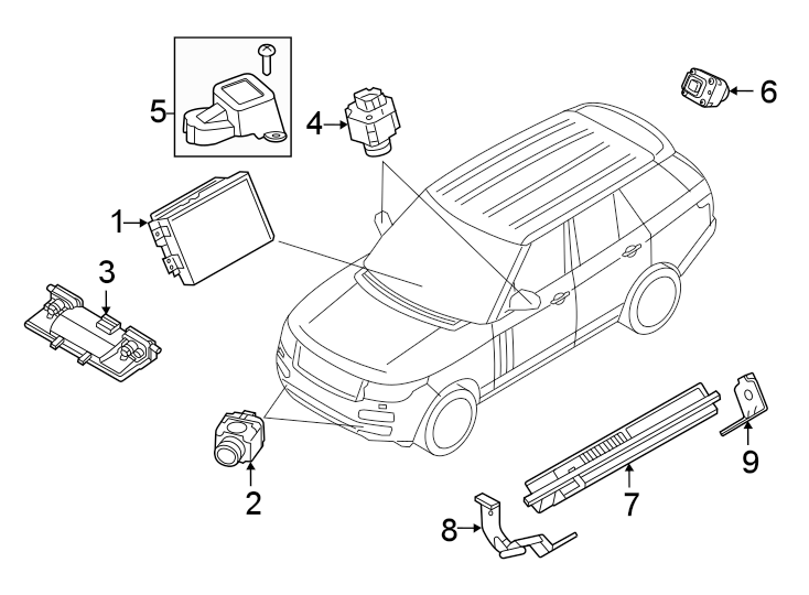 Diagram Electrical components. for your Land Rover