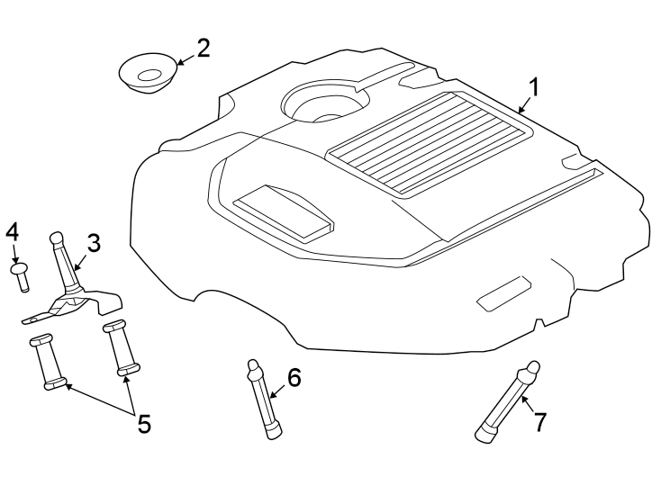 Diagram Engine appearance cover. for your Land Rover