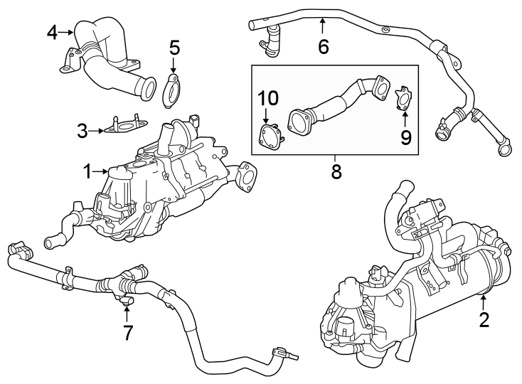 Diagram Emission system. Emission components. for your Land Rover