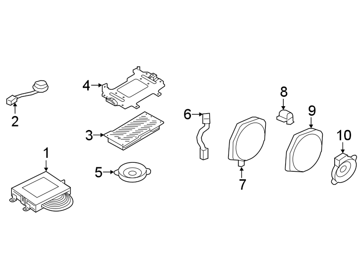 Diagram Console. Sound system. for your 2015 Land Rover LR2   
