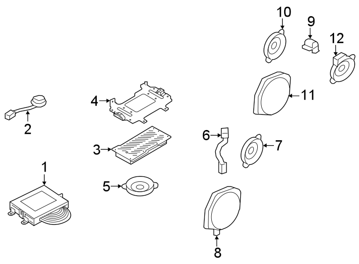Diagram Console. Sound system. for your 2015 Land Rover LR2   