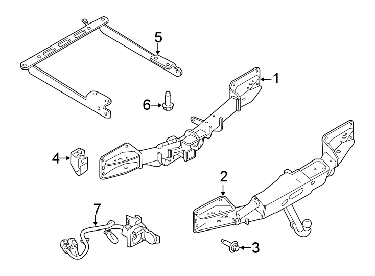 Diagram Rear bumper. Tow hook & hitch. for your 2019 Land Rover Range Rover Sport  Autobiography Dynamic Sport Utility 