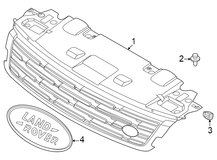 Diagram Grille & components. for your Land Rover