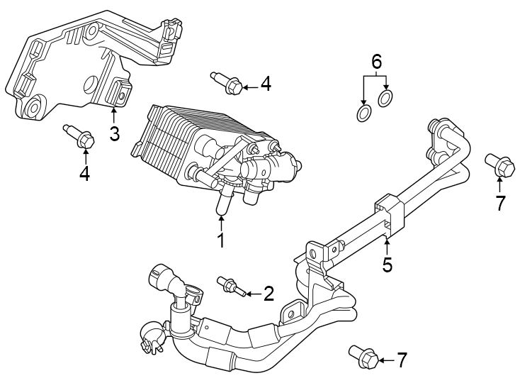 Diagram TRANS oil cooler. for your 2023 Land Rover Range Rover Sport  Dynamic S Sport Utility 