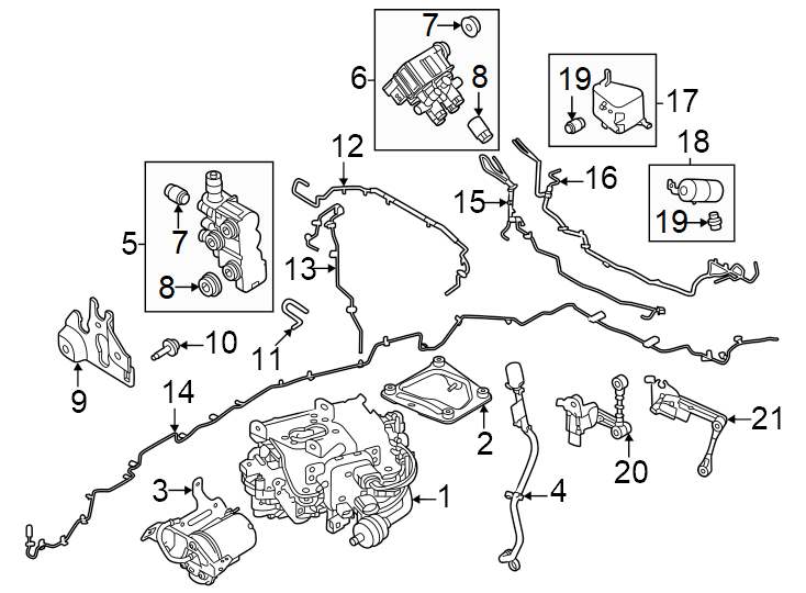 Diagram Ride control components. for your 2024 Land Rover Range Rover Velar   