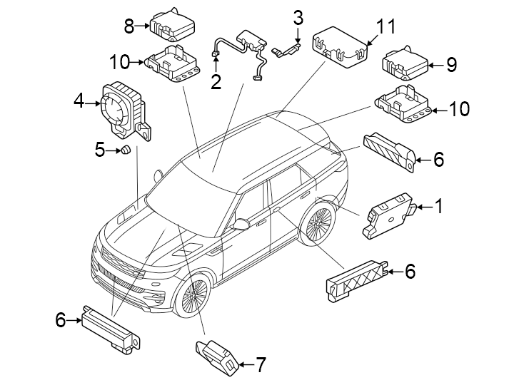 Diagram Alarm system. for your 2018 Land Rover Range Rover  SV Autobiography Dynamic Sport Utility 