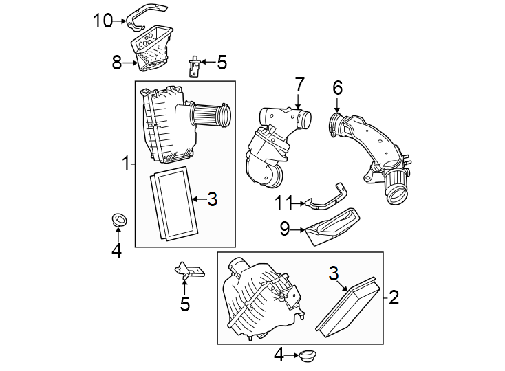 Diagram Air intake. for your Land Rover