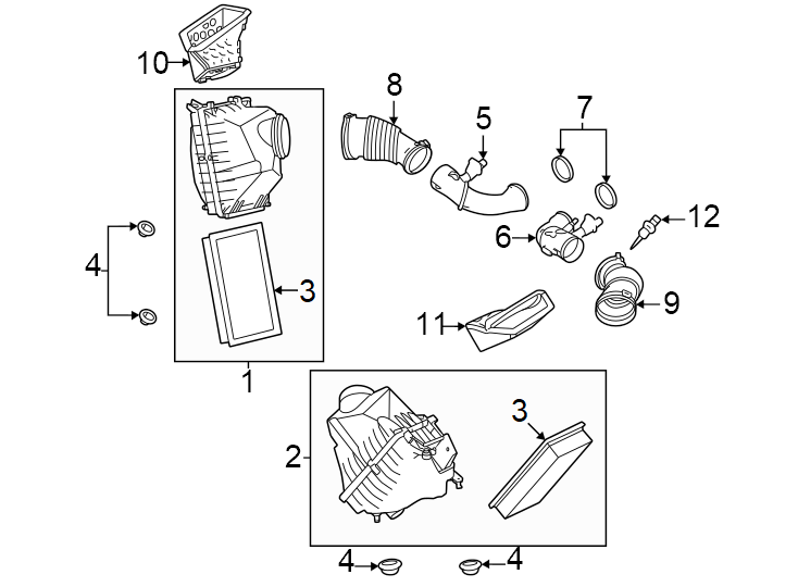 Diagram Air intake. for your Land Rover