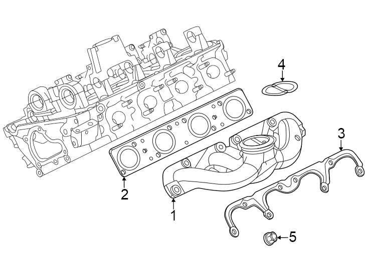 Diagram Exhaust system. Manifold. for your 2022 Land Rover Range Rover Evoque  R-Dynamic S Sport Utility 