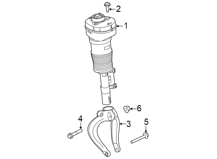 Diagram Front suspension. Struts & components. for your 2021 Land Rover Range Rover Sport 2.0L Ingenium PLUG-IN HYBRID EV-GAS (PHEV) A/T 4WD Autobiography Sport Utility 