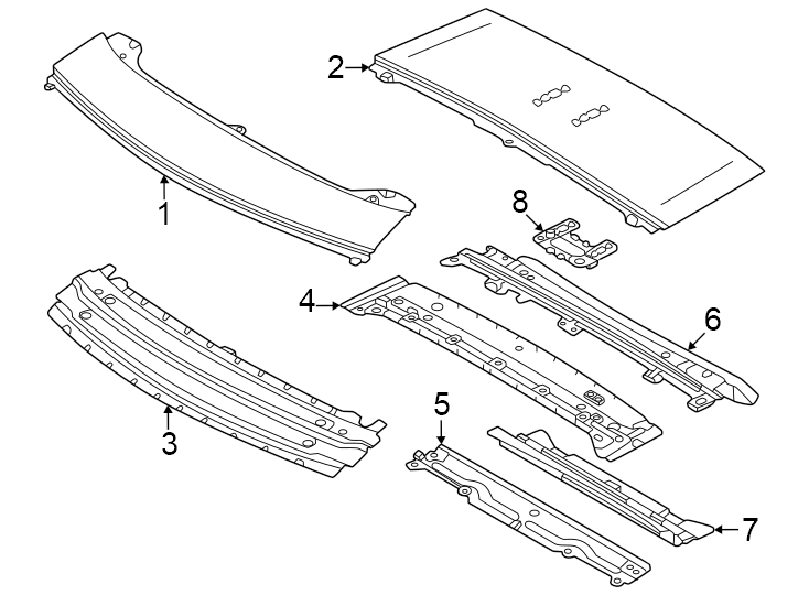 Diagram Roof & components. for your Land Rover