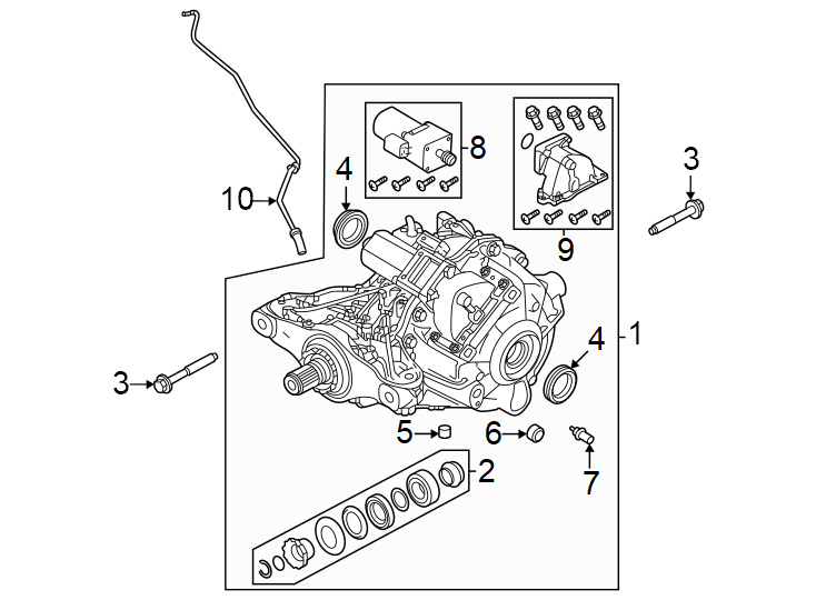 Diagram Rear suspension. Axle & differential. for your 1996 Land Rover