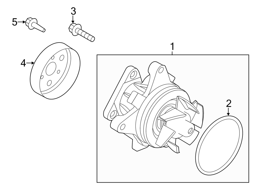 Diagram WATER PUMP. for your 2013 Land Rover Range Rover Evoque  Pure Sport Utility 