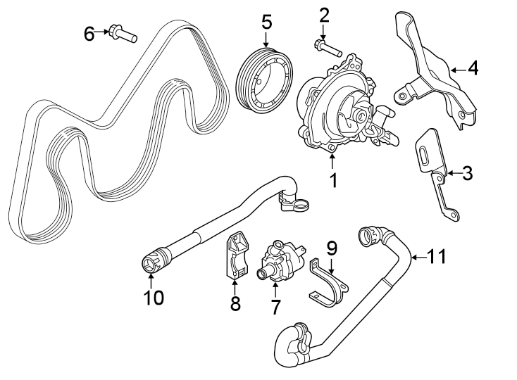 Diagram WATER PUMP. for your Land Rover