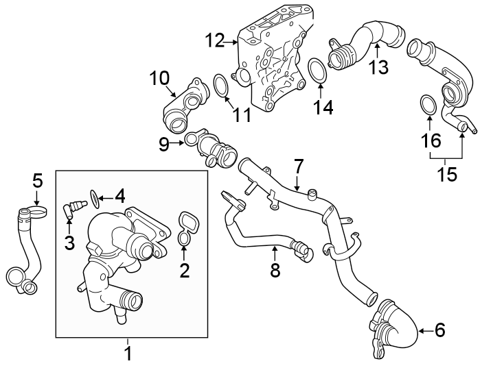 Diagram HOSES & LINES. for your 2013 Land Rover LR4   