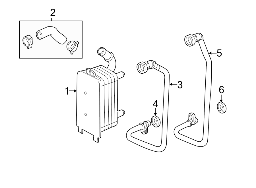 Diagram TRANS OIL COOLER. for your 2012 Land Rover Range Rover Evoque  Dynamic Sport Utility 