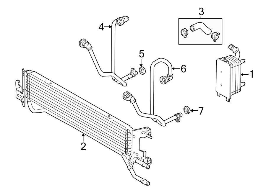 Diagram TRANS OIL COOLER. for your 2015 Land Rover LR2  HSE Lux Sport Utility 