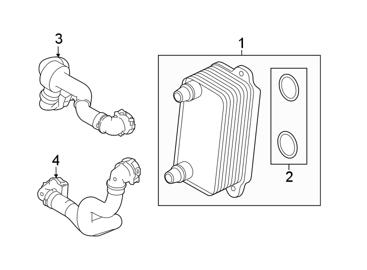 Diagram TRANS OIL COOLER. for your 2020 Land Rover Range Rover Evoque   