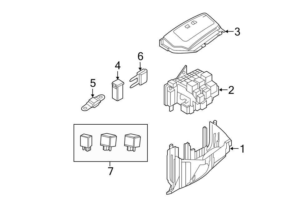 Diagram ELECTRICAL COMPONENTS. for your 2012 Land Rover Range Rover Evoque   