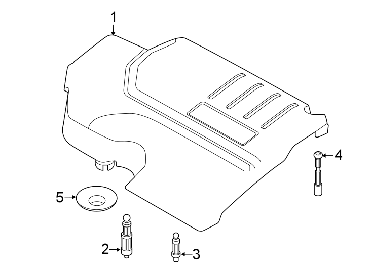 Diagram ENGINE / TRANSAXLE. ENGINE APPEARANCE COVER. for your Land Rover